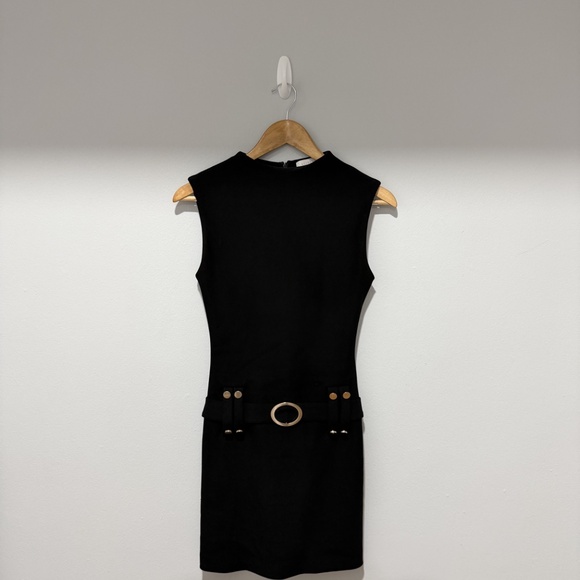 MESHKI Black Belted Mini Dress — Sleeveless, Gold Hardware, Size Small - Picture 2 of 15